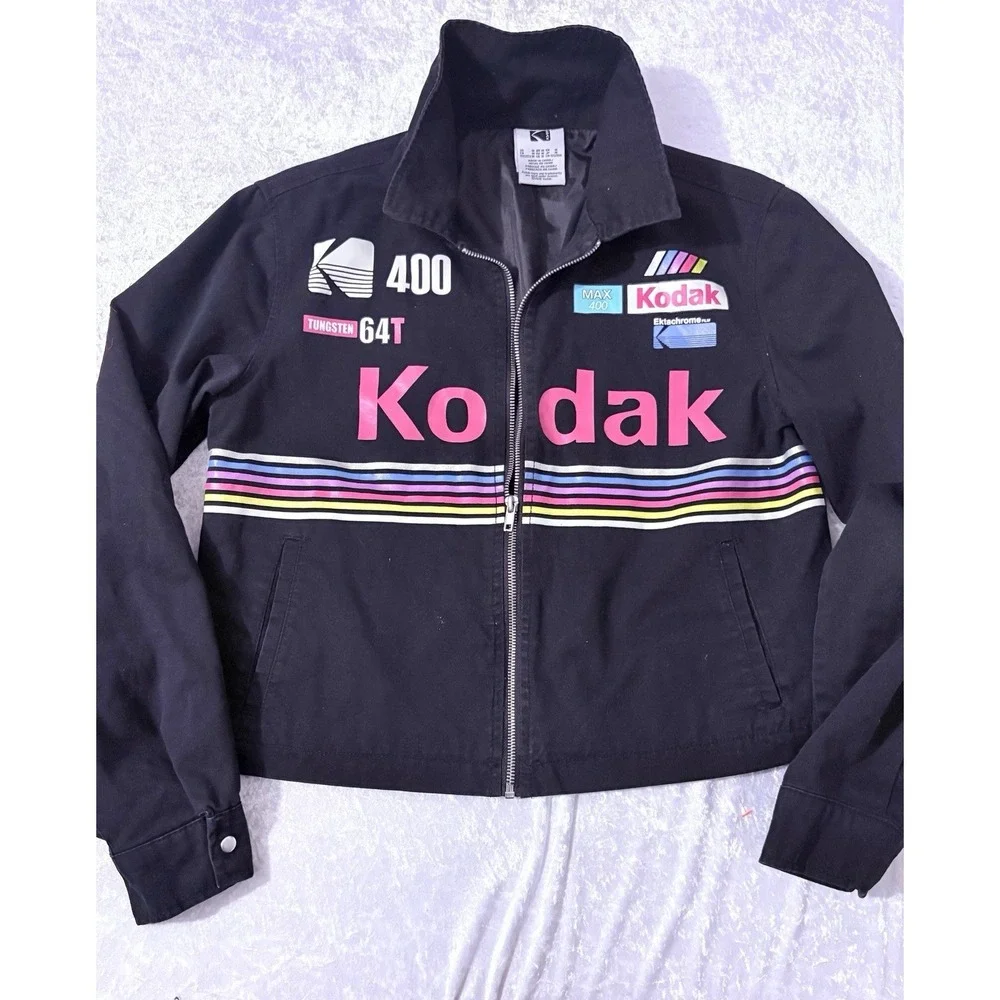 KODAK RACING Jacket LARGE 2018 Retro Forever21 Film Camera Ektachrome Ultra